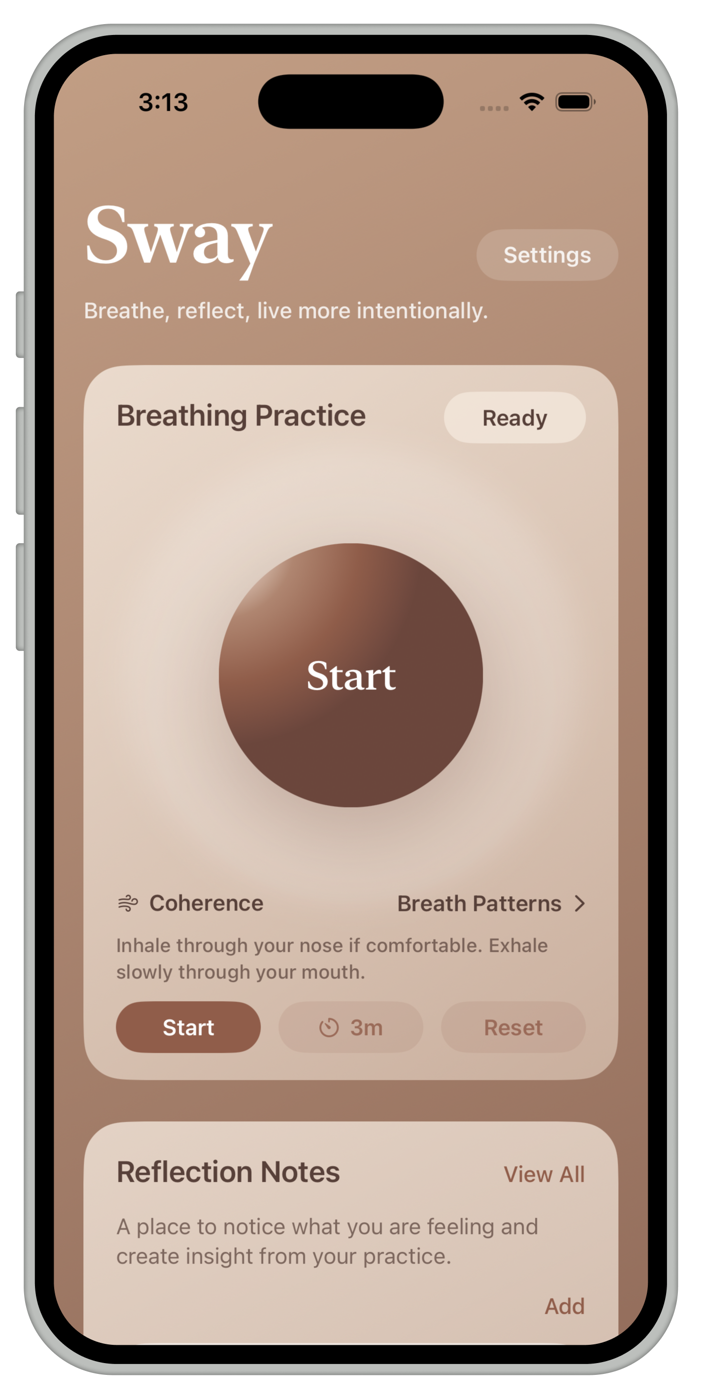 Feature controls shown inside an iPhone bezel.